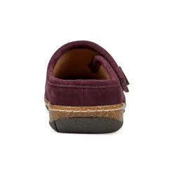 Best Earth Shoes Ezra Round Toe Casual Slip-on Flat Clogs Dark Red