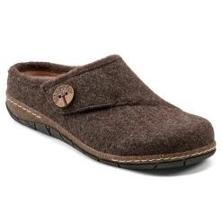 Online Earth Shoes Ezra Round Toe Casual Slip-on Flat Clogs Dark Brown
