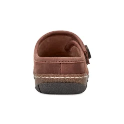 Discount Earth Shoes Ezra Round Toe Casual Slip-on Flat Clogs Dark Brown