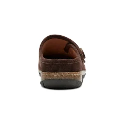 Discount Earth Shoes Ezra Round Toe Casual Slip-on Flat Clogs Dark Brown