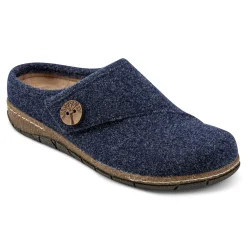 Online Earth Shoes Ezra Round Toe Casual Slip-on Flat Clogs Dark Blue
