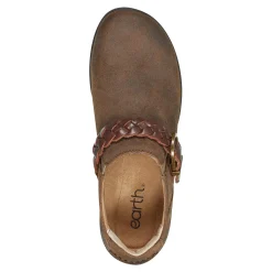 Sale Earth Shoes Farage Round Toe Casual Slip-on Flats Dark Brown