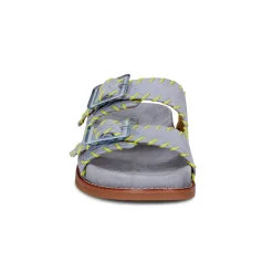 Discount Earth Shoes Fausto Round Toe Casual Flat Strappy Sandals Light Blue