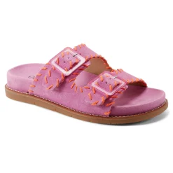 New Earth Shoes Fausto Round Toe Casual Flat Strappy Sandals Dark Pink