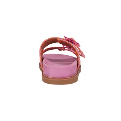 New Earth Shoes Fausto Round Toe Casual Flat Strappy Sandals Dark Pink
