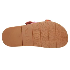 New Earth Shoes Fausto Round Toe Casual Flat Strappy Sandals Dark Pink