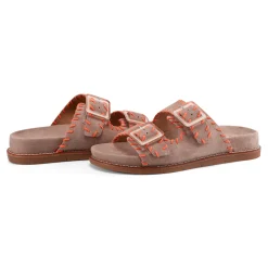 Earth Shoes Fausto Round Toe Casual Flat Strappy Sandals Taupe