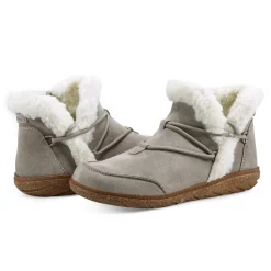 New Earth Shoes Fleet Cold Weather Lace-up Casual Booties Medium Gray