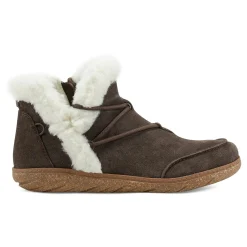 Sale Earth Shoes Fleet Cold Weather Lace-up Casual Booties Dark Brown