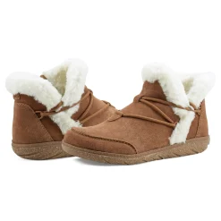 Online Earth Shoes Fleet Cold Weather Lace-up Casual Booties Dark Natural