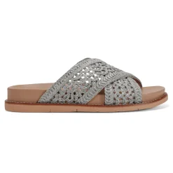 Online Earth Shoes Flurry Round Toe Slip-on Flat Casual Sandals Medium Blue