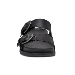 Earth Shoes Francii Round Toe Casual Slip-on Flat Sandals Black