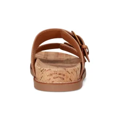 Sale Earth Shoes Francii Round Toe Casual Slip-on Flat Sandals Medium Natural