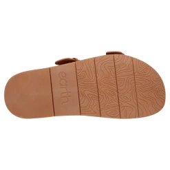 Sale Earth Shoes Francii Round Toe Casual Slip-on Flat Sandals Medium Natural