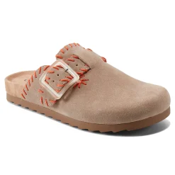 New Earth Shoes Gena Round Toe Slip-on Flat Casual Clogs Taupe