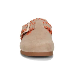 New Earth Shoes Gena Round Toe Slip-on Flat Casual Clogs Taupe
