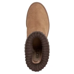 Outlet Earth Shoes Gresa Waterproof Block Heel Round Toe Casual Booties Medium Natural