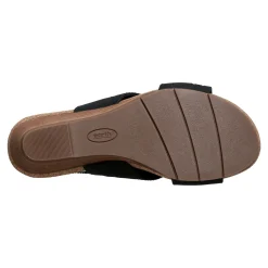 Hot Earth Shoes Halin Round Toe Casual Slingback Wedge Sandals Black