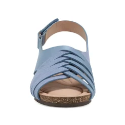 New Earth Shoes Hartie Round Toe Stacked Heel Dress Sandals