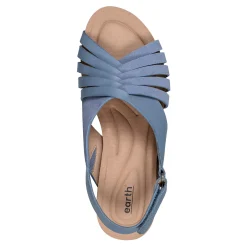 New Earth Shoes Hartie Round Toe Stacked Heel Dress Sandals