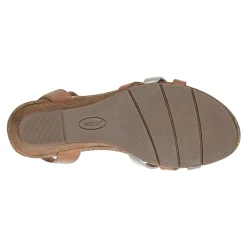Outlet Earth Shoes Herly Woven Strappy Stacked Heel Dress Sandals Light Natural