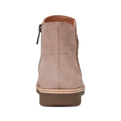 Outlet Earth Shoes Hilaree Water Repellent Round Toe Ruched Casual Booties Taupe