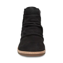 New Earth Shoes Hilaree Water Repellent Round Toe Ruched Casual Booties Black