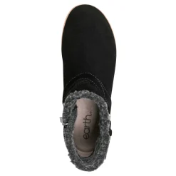Discount Earth Shoes Hutton Water Repellent Round Toe Casual Booties Black