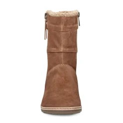 Hot Earth Shoes Hyland Water Repellent Round Toe Flat Casual Booties Medium Natural