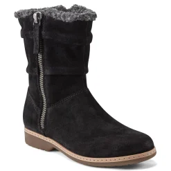 Hot Earth Shoes Hyland Water Repellent Round Toe Flat Casual Booties Black