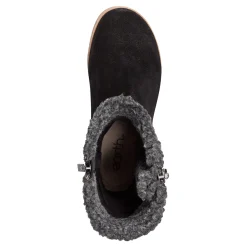 Hot Earth Shoes Hyland Water Repellent Round Toe Flat Casual Booties Black