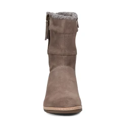 Sale Earth Shoes Hyland Water Repellent Round Toe Flat Casual Booties Dark Gray