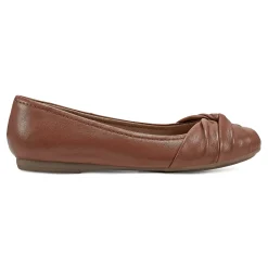 Outlet Earth Shoes Jacci Lightweight Round Toe Slip-on Dress Flats Dark Natural