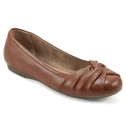 Outlet Earth Shoes Jacci Lightweight Round Toe Slip-on Dress Flats Dark Natural