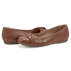 Outlet Earth Shoes Jacci Lightweight Round Toe Slip-on Dress Flats Dark Natural