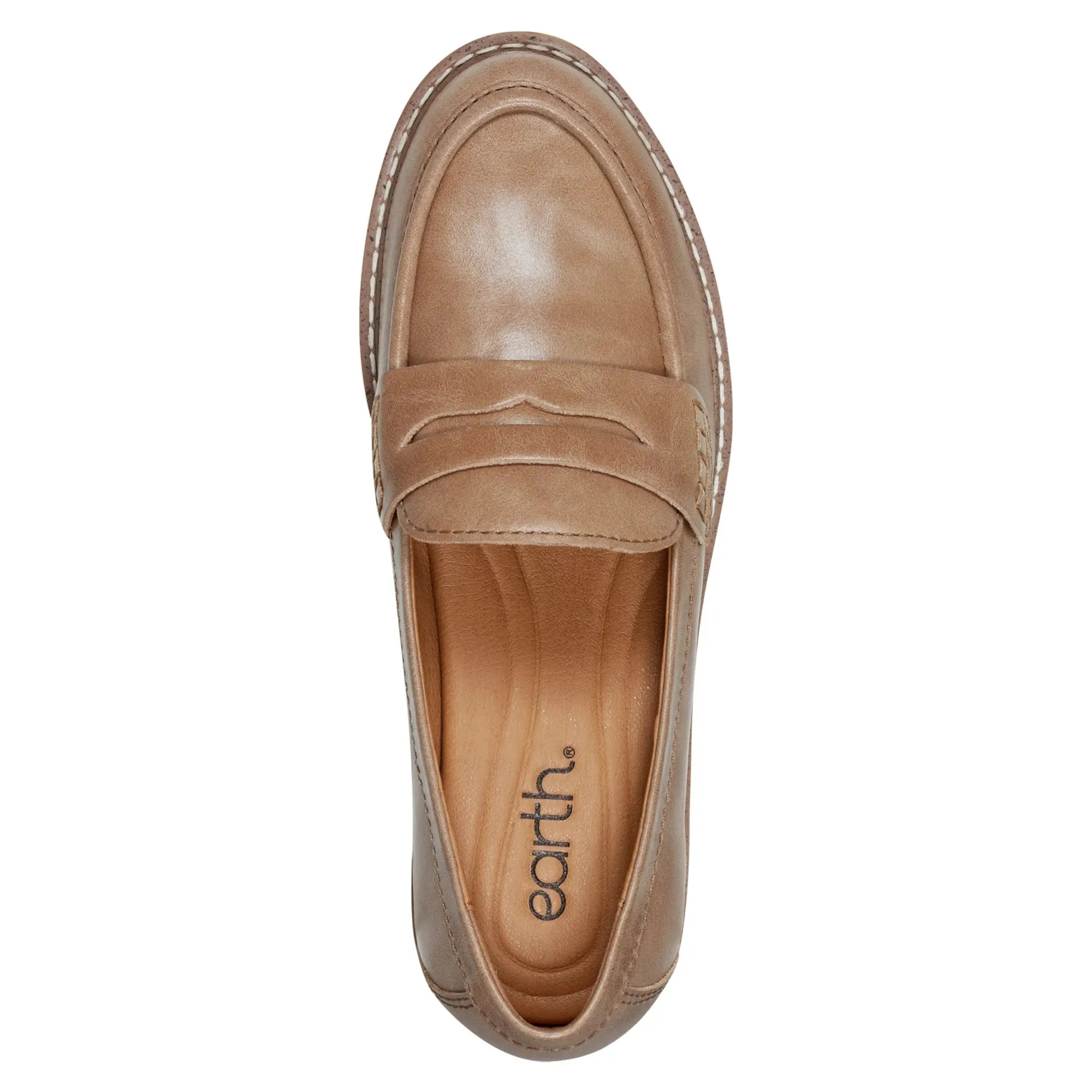 Online Earth Shoes Javas Round Toe Casual Slip-on Loafers Alpaca Brown