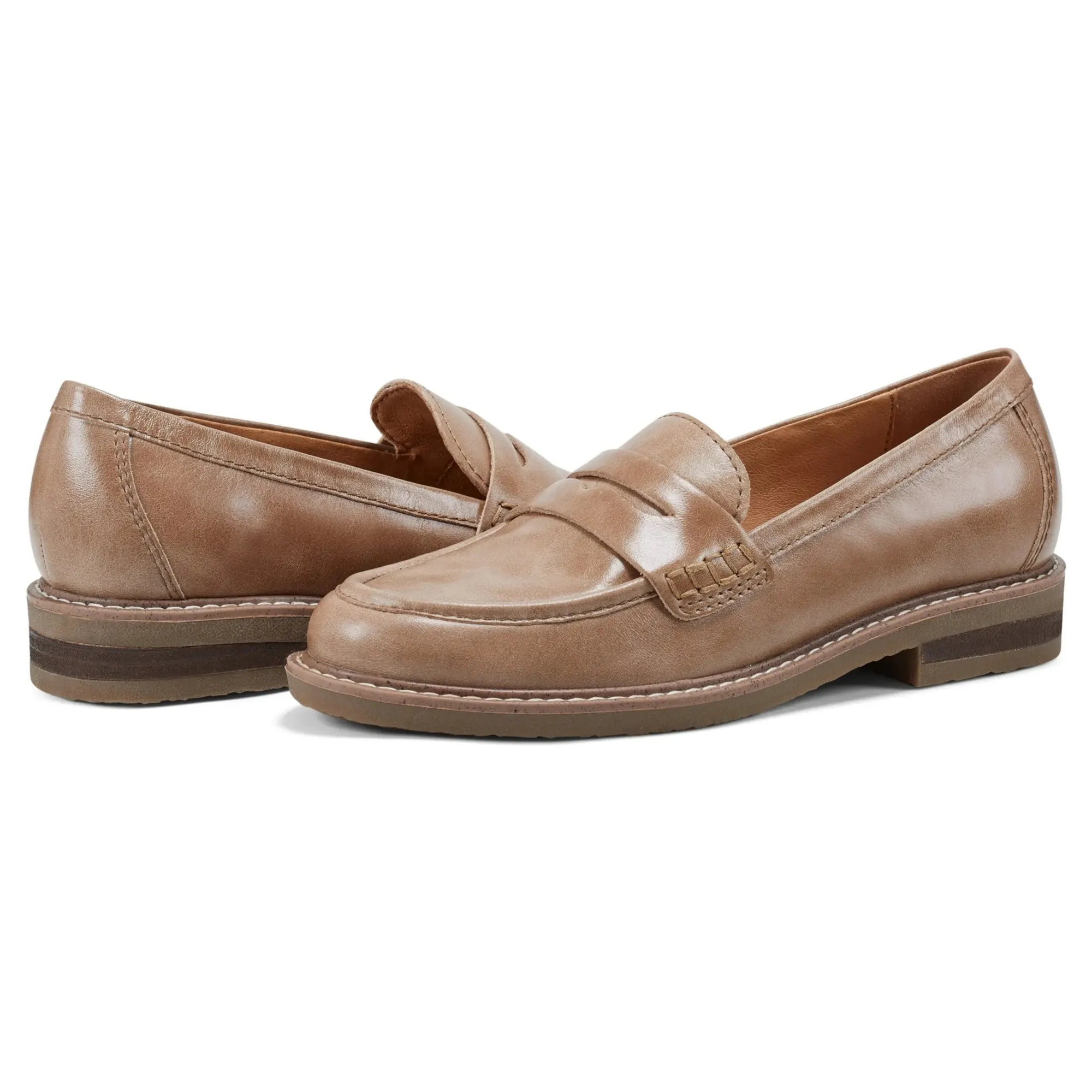 Online Earth Shoes Javas Round Toe Casual Slip-on Loafers Alpaca Brown