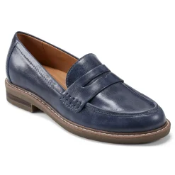 Hot Earth Shoes Javas Round Toe Casual Slip-on Loafers Dark Blue
