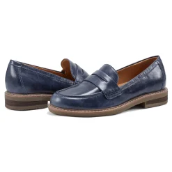 Hot Earth Shoes Javas Round Toe Casual Slip-on Loafers Dark Blue
