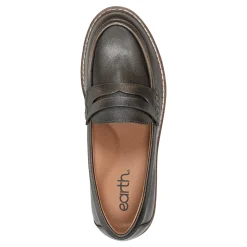Online Earth Shoes Javas Round Toe Casual Slip-on Loafers Pewter