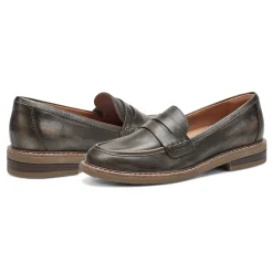 Online Earth Shoes Javas Round Toe Casual Slip-on Loafers Pewter
