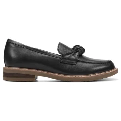 Earth Shoes Jayde Knotted Loafers Black Leather