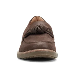 Online Earth Shoes Jayde Knotted Loafers Dark Brown Leather