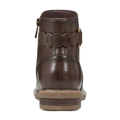 Outlet Earth Shoes Jenna Round Toe Casual Booties Dark Brown