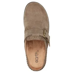 Sale Earth Shoes Kay Round Toe Slip-on Casual Clogs Grey