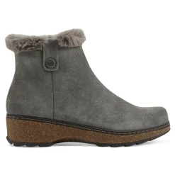Hot Earth Shoes Kim Cold Weather Round Toe Casual Booties Dark Gray