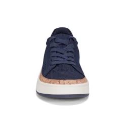 New Earth Shoes Knight Round Toe Lace-up Casual Sneakers Dark Blue