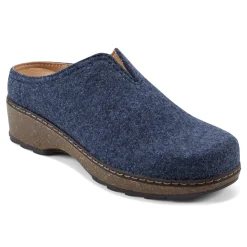 Clearance Earth Shoes Kolia Round Toe Slip-on Casual Clogs Dark Blue