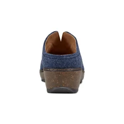 Clearance Earth Shoes Kolia Round Toe Slip-on Casual Clogs Dark Blue