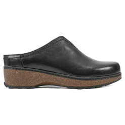 Discount Earth Shoes Kolia Round Toe Slip-on Casual Clogs Black Leather